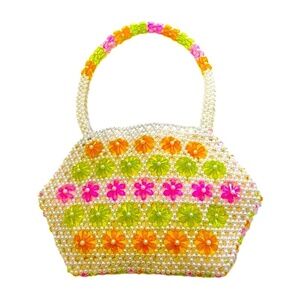 Floral beaded bag